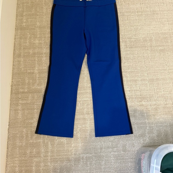 Tory Sport Blue Flared Cropped Pants - Picture 3 of 7